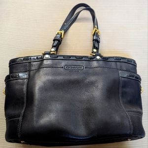Coach Gallery Black Leather Tote 11229